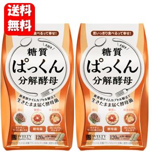 【送料無料】ぱっくん分解酵母 120粒入×2箱セット！！ 【ポイント20倍】【数量限定】テレビでおなじみのダイエットサプリメント♪ ダイエット サプリメント サプリ 健康食品 ぱっくん ぱっくん分解 スベルティ SVELTY sveltyシリーズ TVで人気 TVCM キトサン