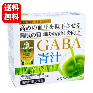 【送料無料】GABA 青汁3g×30袋 【機能性表示食品】血圧を低下させて睡眠の質を向上させる健康青汁♪ 大麦若葉 GABA ギャバ 血圧 睡眠 活気 活力 ケール 桑葉 栄養補助 食物繊維 野菜不足 健康 国産 国内製造 寝不足 ストレス 血圧 下げる 高血圧サプリ 高血圧 サプリメント