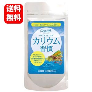 【送料無料】カリウム習慣 大容量300粒入 【ポイント10倍以上】毎日の生活習慣に欠かせないスッキリミネラルサプリメント♪カリウム習慣 カリウム サプリ サプリメント カリウム不足 改善 対策 カリウムサプリ 1粒 カリウム 250mg配合 必須ミネラル 塩化カリウム 食事の偏りのサムネイル
