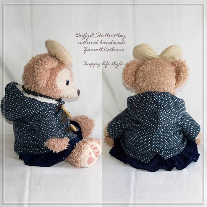 ダッフィー コスチューム グッズ シェリーメイ Sサイズ 43cm ドットダッフルコート スカート インナーセット coat184 Duffy グッズ＾〈