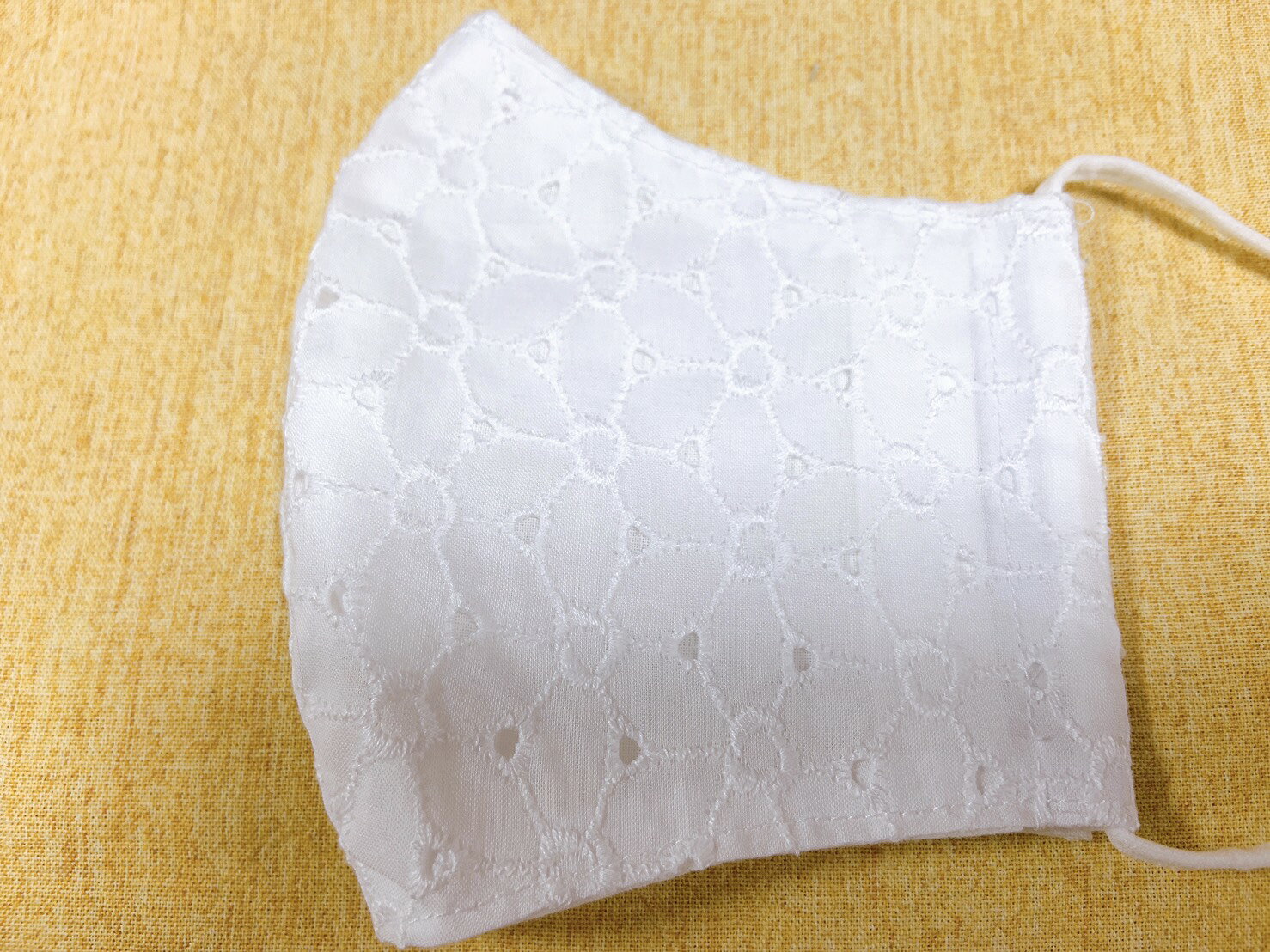 布マスク＆マスクカバー　2way・日本製・大人用・レース・お花・・maskcover-214