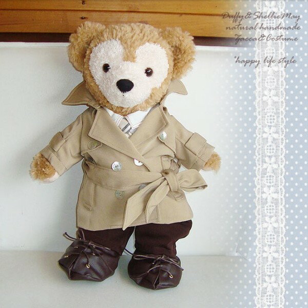 【eraberu-duffy対象】ダッフィー*シェリーメイコスチューム★Sサイズ43cm★カッコいいおでかけ服セット*男の子*トレンチコートセット・od47【洋...