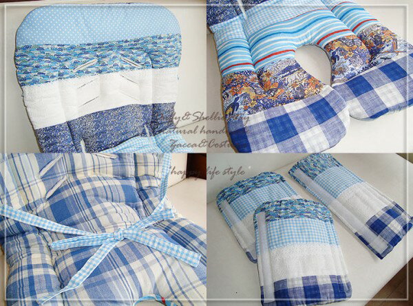 出産祝いに！ハンドメイド*リバティ*リバーシブルベビーカーシートフルセット(ブルー系）【ベビー】*sheet11