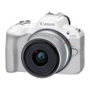 【LINEお友達登録で300円OFFクーポン】☆ Canon キヤノン EOS R50 RF-S18-45 IS STM レンズキット ホワイト ミラーレス一眼カメラ 送料無料 更に割引クーポン あす楽