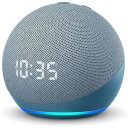 【LINEお友達登録で300円OFFクーポン】☆ Echo Dot エコードット 第4世代 時計付き ...