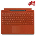【LINEお友達登録で300円OFFクーポン】☆ Microsoft Surface Pro X Signature キーボード スリム ペン付き ポピー レッ...