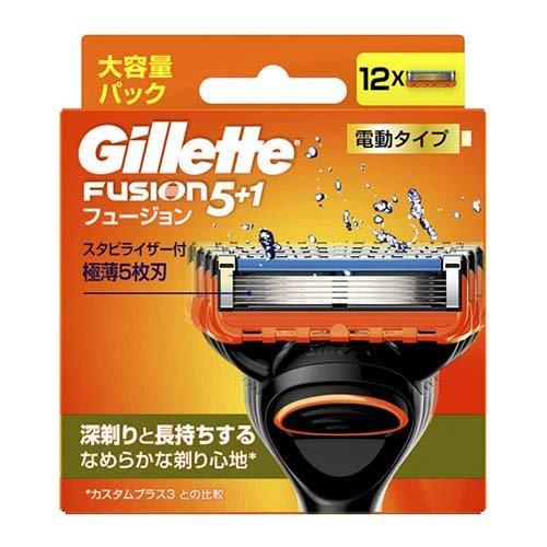 ☆ Gillette ジレット 電動タイプ フュージョンパワー替刃12個入 送料無料 更に割引クーポン ＼レビューキャンペーン開催中／ 【Levicam】