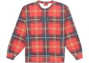 【LINEお友達登録で300円OFFクーポン】□Supreme シュプリーム　Plaid Crewneck Red/XLarge 21ss　レッド