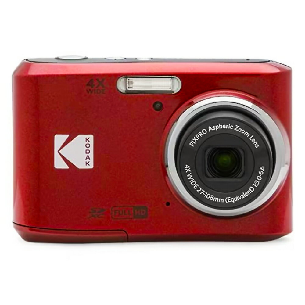 【まとめ買いがお得! 最大3000円OFFクーポン】☆ KODAK コダック デジタルカメラ レッド PIXPRO FriendlyZoom FZ45RD 4倍光学ズーム 1600万画素 フルHD1080p動画撮影 アルカリ乾電池対応 送料無料 更に割引クーポン あす楽のサムネイル