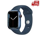 ☆ Apple アップル Watch Series7 45mm GPS+Cellularモデル MKJT3J/A ブルーアルミ スポーツバンド アビスブルー 4...
