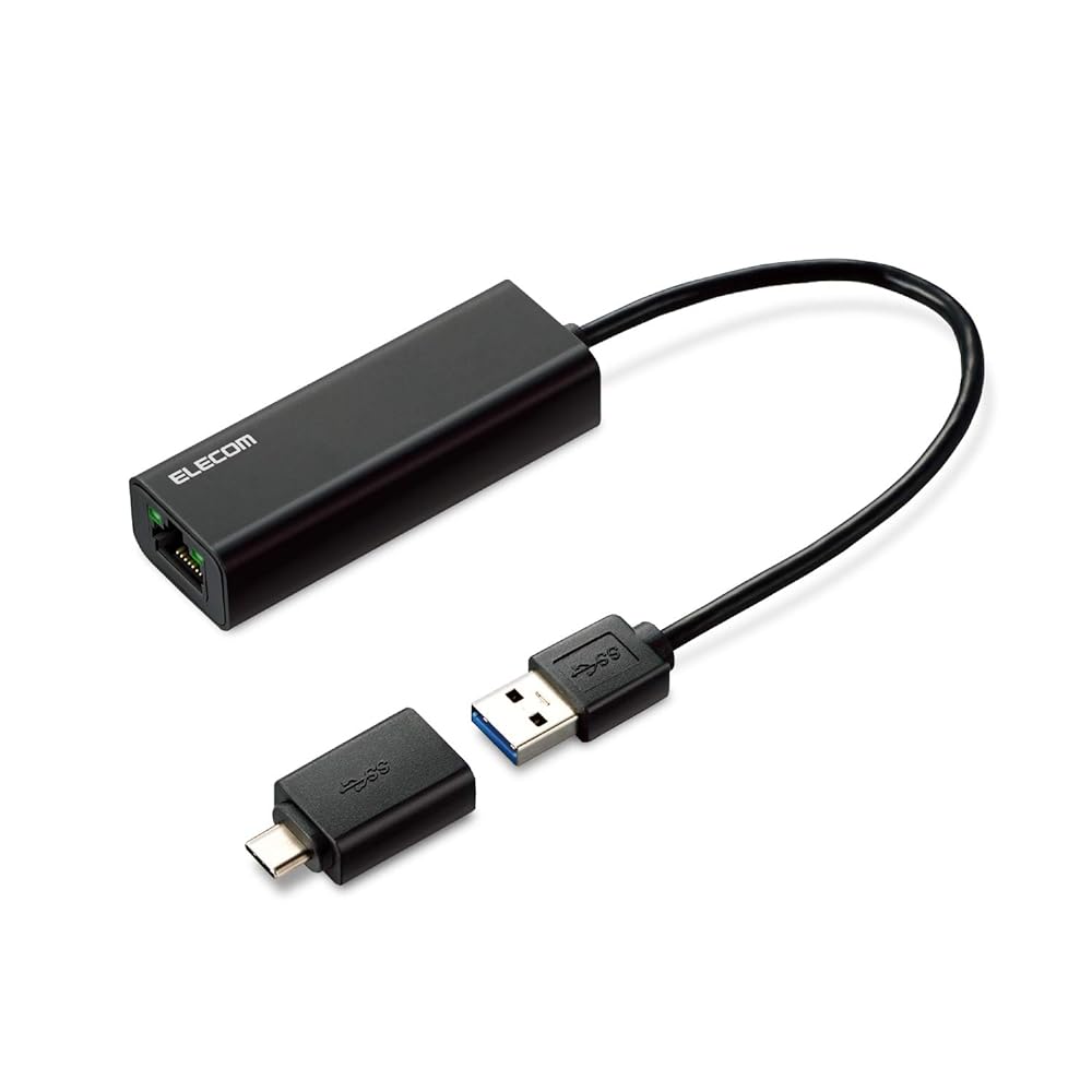 쥳 ͭLANץ USB-A USB-C Ѵץ 2.5Gbpsб ֥å EDC-QUA3C-B