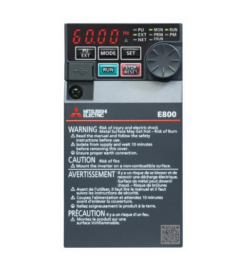 三菱電機(MITSUBISHI ELECTRIC) インバータFREQROL-E800 FR-E820-3.7K-1