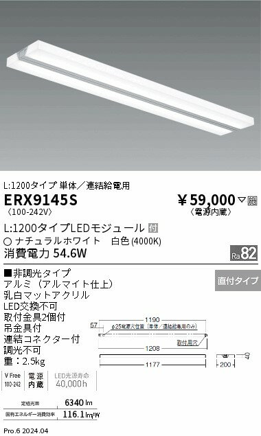 ERX9145S ENDO照明 遠藤照明 【メーカー直送】 直付BL　ウィング／ペンダント／直...