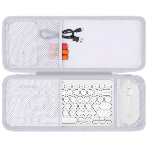 co2CREA 対応 Logicool ロジクール PEBBLE KEYS 2 K380sOW+M350sOW /M350OW専用収納ケース ホワイト