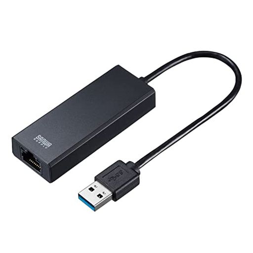 USB3.2 Gen1(USB3.1/3.0)AポートをLANポート(RJ-45コネクタ)に変換するアダプタです。 最大転送速度2.5ギガビット(2.5GBASE-T)/ギガビット(1000BASE-T)通信に対応しています。※理論値です。※2.5GBASE-Tの環境で動作させるためには接続されるLANスイッチ、ケーブルなどのネットワーク環境が2.5GBASE-T(IEEE802.3bz)をサポートしている必要があります。 有線LANポートを搭載していないパソコンでも高速ネットワーク通信が可能になります。 Auto-Negotiation対応なので、ギガビットネットワークでなくても適切な通信モードで自動的に接続されます。 持ち運び・取り回しに便利なケーブル一体式タイプです。