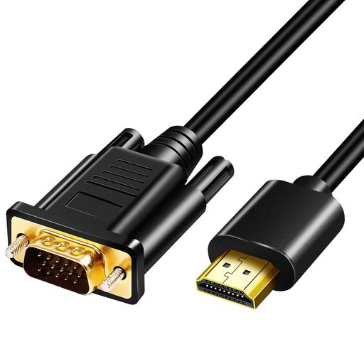 HDMI VGA 変換ケーブル HDMI to VGA 変換アダプター 1080P対応 金メッキ 高耐久 PC モニター プロジェクター HDTV対応 (1M)
