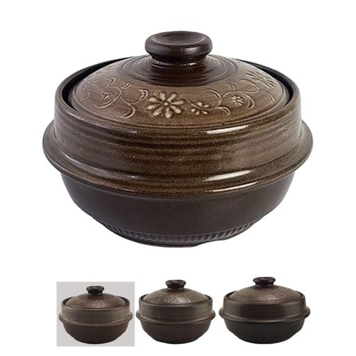 BALWOO 天然泥釉薬韓国土鍋炊飯鍋 象嵌技法デザイン。 大韓民国忠清南道保寧のミネラル満載の天然釉薬を塗った鍋 3つのサイズ: 小(20oz, 600ml)、中(37oz, 1100ml)、大(54oz, 1600ml). 熱吸収率が高く、一般的な土鍋に比べて軽くて安全です。 赤土の温度や釉薬の流れにより、写真と色合いが異なる場合がございます。 食器洗い機使用可能、電子レンジ使用可能、オーブン使用可能
