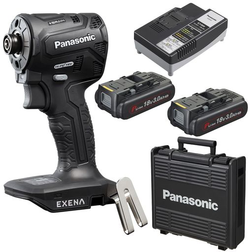 本体サイズ:全長98x全高227x幅59mm 質量:1.3kg 付属品:電池パックx2、急速充電器、大容量収納搭載ケース 最大締付トルク(正逆同トルク):強モード155N・m、中モード120N・m、弱モード40N・m 《回転数》強モード:0~2,700回転/分、中モード:0~1,600回転/分、弱モード:0~1,000回転/分、テクス用モード:0~2,100回転/分 《打撃数》強モード:0~4,100回/分、中モード:0~3,100回/分、弱モード:0~2,100回/分、テクス用モード:0~2,100回/分