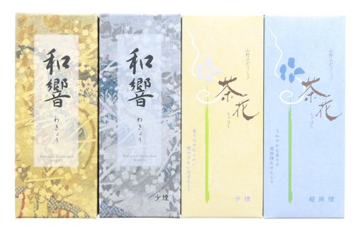 尚林堂 線香 かおり比べ 和響・茶花 4種アソート 約13.5cm