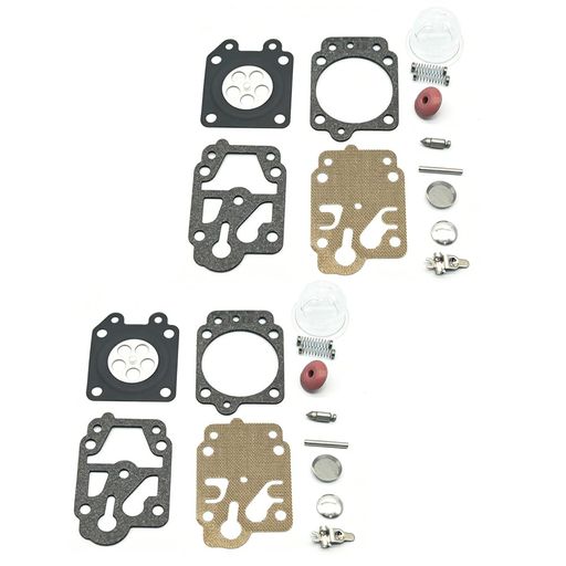 【定番キャブレター対応互換パーツ】Walbro WYJ・WYL 系キャブレターに適合するダイヤフラム互換セットで、各種刈払機・トリマーに標準的に採用されている規格に対応します。 【園芸機器幅広く適用】草刈機・小型チェンソー・エアブロワー・トリマーなど、汎用小型エンジン機器に多く使われるタイプで、日常メンテナンスに最適です。 【対応機種ラインナップ豊富】Walbro 40-5/44 F-5・34 F・1369 F・GX35・GX25 など各種気化器に対応。純正同等の取り付け規格で安心して交換できます。 【丈夫で実用的 交換メンテに便利】園芸作業機に頻繁に使用される仕様で、耐久性と実用性に優れています。劣化したパーツの交換時に手軽に活用でき、機器の調子を整えられます。 【事前確認推奨】購入前にお手持ちのキャブ機番・現物形状を画像と照合確認の上、ご選択ください。