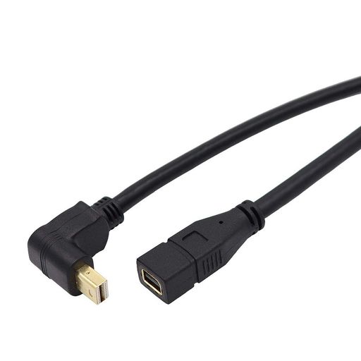 ViViSunMini DP延長ケーブル Mini Displayport to Mini Displayport 延長ケーブル オスtoメス 金メッキ 左右上下90°L型 画質4Kx2K対応 (上L)