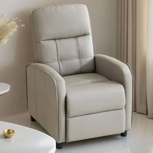 【商品仕様】■サイズ:ソファタイプ:幅67x奥行73x高さ100.5cm;フラットタイプ:幅67x奥行155x高さ61cm■重量:23.4kg ■耐荷重:150kg ■カラー:グレ、ブラック ■素材:PUレザー■梱包時サイズ:75x70x54cm ◆01操作簡単で140度リクライニング リクライニング角度は約140度、角度を調整すれば楽な姿勢でくつろげます。 ※角度を調整する際には、周りに小さな子供やペットがいないことに気を付けてください。誤って彼らに怪我をさせてしまうことがないようにするためです。 ◆02肘かけ外側のボタン 肘かけ外側のボタンを押すだけで自動でリクライニングができます。 ◆03わずかな距離で省スペースデザイン 後ろに壁があっても十分に使えます。 ◆04頭から足まで極上な座り心地 ヘッドレストから背もたれ、座面、肘掛け、フットレストまで全て心地よい柔らかさで体を優しく包み込みます。 ◆05ハイタイプヘッドレスト 頭まで預けることができ、首や肩の負担が最小限に留められ、リラックスできるハイタイプデザインです。