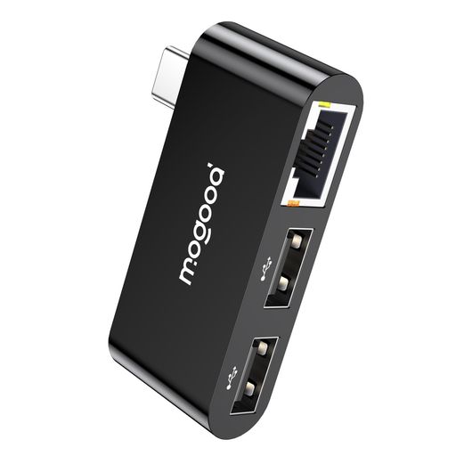 MOGOOD USB Cトランスイーサネットアダプタ、Type-Cギガビットイーサネットアダプタ、3-in 1 USB C(Thunderbolt 4/3対応)1000 Mbps RJ45 LANネットワークアダプタ、MacBook