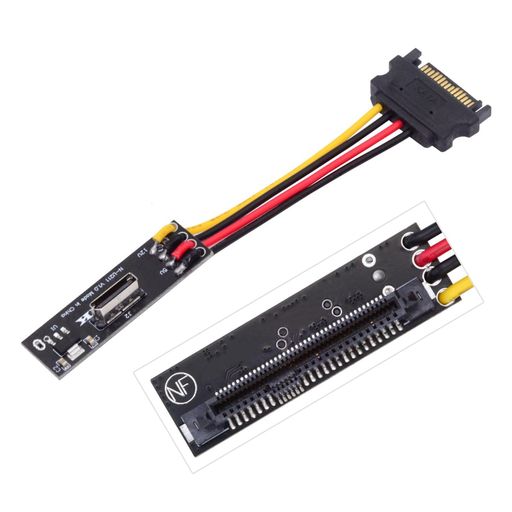 PC 最大64Gbpsのデータ転送速度、NVM Express(NVMe)1.2をサポート。 カードは、NVMeプロトコルを使用してPCI Express 4.0/5.0信号を送信します。 コネクタ:OCuLink SFF-8612メスx1、SFF-8639 U.2/U.3メスx1、SATA電源x1。 ポート周辺のスペースが限られている場合でも、メスポートに接続できる垂直コネクタ。 このコンバーターは、SFF-8639 U.2/U.3を1つのSFF-8612オキュリンクインターフェースで拡張します。 接続可能です。 オプションのケーブルを使用してSSD1本。