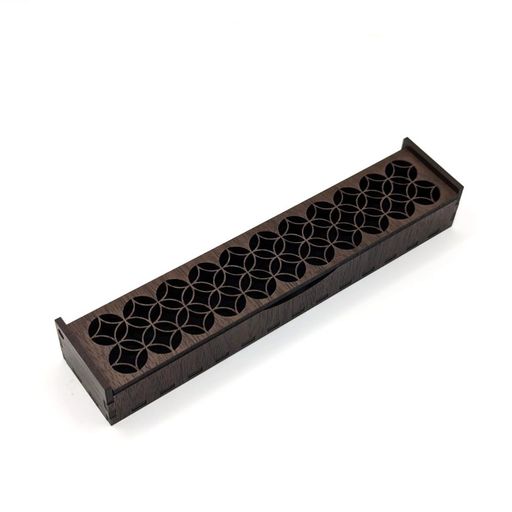 香りラボside field 横置き香炉 線香立て 香炉 七宝文様 dark color 木目調 MDF