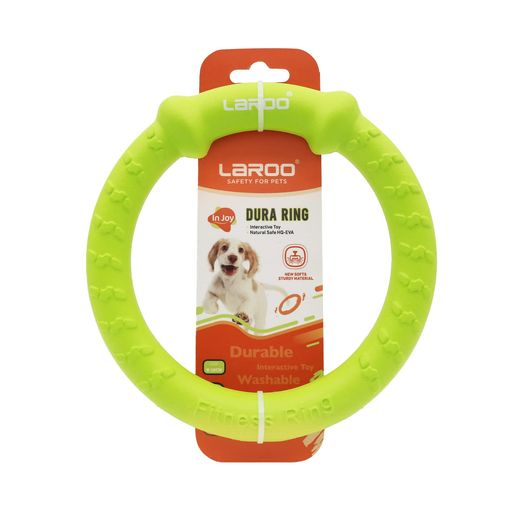 LaRooテディ犬デンタル玩具、小型犬用噛おもちゃ耐久性、ラウンドフリスビー18 cm...