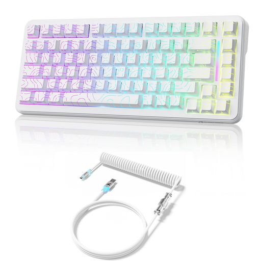 ATTACK SHARK X82PRO HE 三モード無線ゲーミングキーボード、8000Hzポーリング&0.1ms低遅延を実現、75% ワイヤレス、ラピッドトリガー