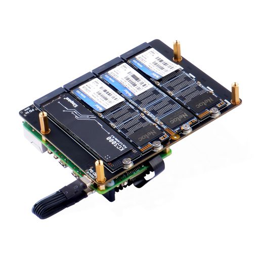 GeeekPi N16クアッドNVMe拡張ボードRaspberry Pi 5用、M.2 NVMe SSD 2230、2242、2260、2280対応