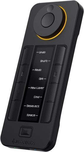 XENCELABS クイッキーズ ショートカット リモート 40 カスタマイズ可能 ショートカットキー付き 片手ショートカット キーボード プログラマブル OLED ディスプレイ付き ペンタブレットコント…