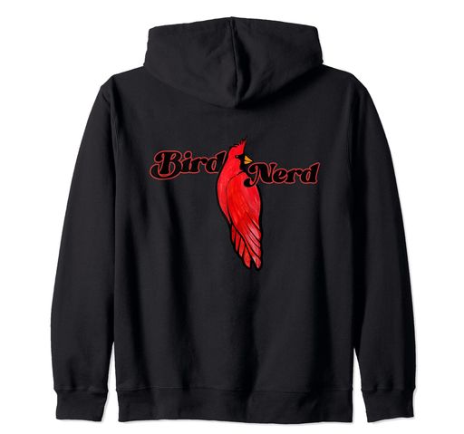 Bird Nerd バードオタクかわいいオタクバードウォッチングユーモア楽しいバーダージョーク私は鳥を見て ジップパーカー