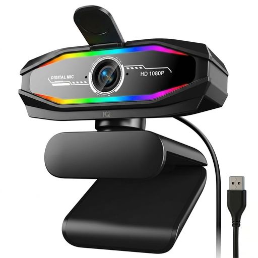 1080P ウェブカメラマイク内蔵 USB 挿すだけですぐ使える 自動光補正 超広角90° クリップ/スタンド式 360°Pro-Flex PCカメラ 外付け Webカメラ マイク付き パソコン カメラ Zoom/Skype/Teams対応