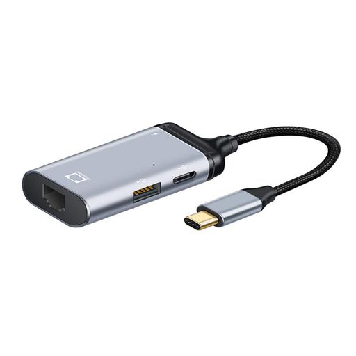 xiwai USB-C Type-C USB3.1~1000Mbps ギガビットイーサネットネットワークLANアダプター メスPD電源ポート付き