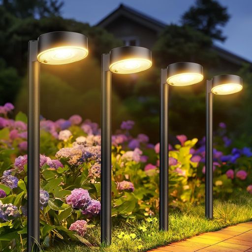 LETMY ガーデンライト 屋外 ソーラーライト 屋外 IP65防水 電球色 自動点灯/消灯 庭/駐車場/芝生/歩道/花壇/ベランダの装飾 おしゃれ ガーデニング 通路ライト 庭 ソーラー イルミネーション …