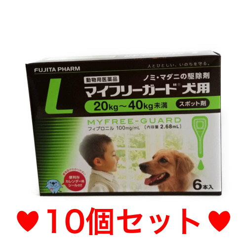 ●【宅急便・送料無料】犬用　マイフリーガード　L（20〜40kg未満）6本　[10個セット]