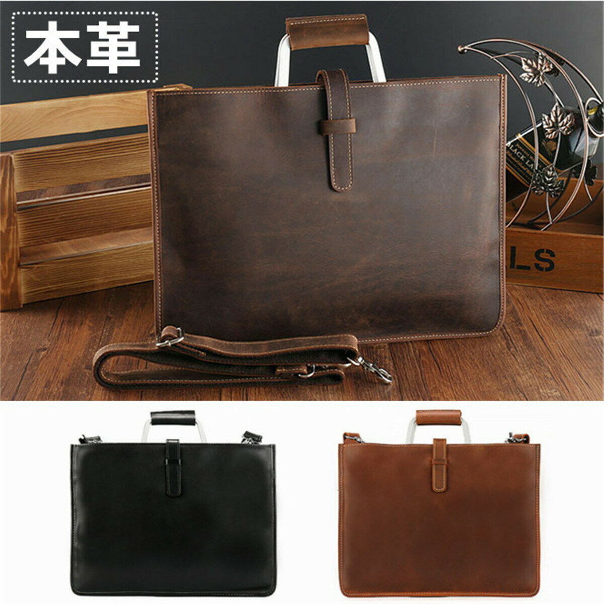メンズバッグ　本革バッグ　牛革　ビジネスバッグ　トートバッグ　ショルダーバッグ　手持ちバッグ　ビジネストート　肩掛け　斜め掛け　おしゃれ　レトロ　大容量　出張　旅行　2way　大きめ
