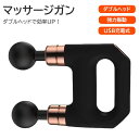 筋膜ガン マッサージガン ダブルヘッド プロ仕様 筋膜リリース 健康器具 肩こり 首こり 筋肉リラックス トレーニング後 ケア ボディケア リカバリー フィットネス 全身ケア 振動調節 使いやすい 軽量 静音設計(2)