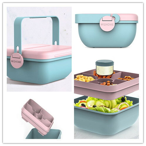 樂天商城 - 弁当箱 2段ランチボックス 弁当バッグ ケース 取り外し可能　おしゃれ かわいい