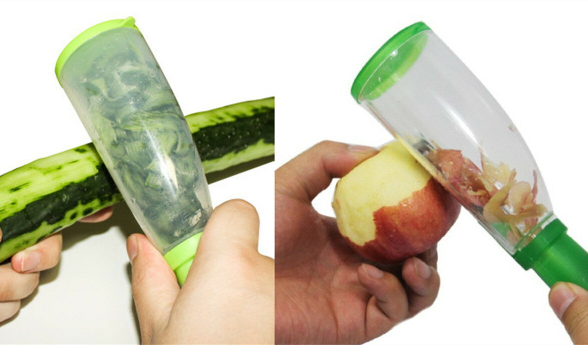 多機能収納ピーラー ゴミ箱付きピーラー野菜果物用　ゴミ箱付き　　キッチン用品
