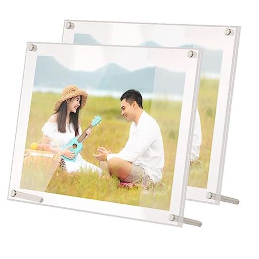 2個入A4判アクリルフォトフレーム210x297mm写真フレーム高い透明度アクリルフォト写真立てポスターピク..