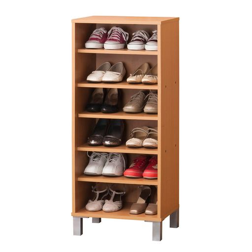 クロシオオープンシューズボックスW45ナチュラル幅45cm12足収納可能下駄箱シューズラックAKU1001596