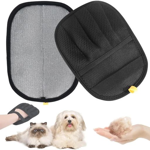 毛 【猫や犬の抜け毛掃除に】 ソファ、カーペット、寝具、衣類などに付着した猫や犬の抜け毛、ほこり、糸くずを集める掃除用モフグローブです。手にはめて表面をなでるように動かすことで、広い範囲をまとめて掃除できます。 【五本指タイプで操作しやすい】 手の形に沿った五本指構造で、指先や手のひらを使いながら掃除できます。平面だけでなく、ソファの背もたれ、クッションの角、家具の隙間などにも手を沿わせやすい仕様です。 【表裏を使える両面仕様】 グローブの両面を掃除面として使用でき、毛の流れに合わせて前後へ動かせます。片面に毛が集まった場合は裏返して作業を続けられ、広い場所の掃除にも活用できます。 【手首ベルト付き】 手首部分にベルトを備え、使用中にグローブが動きにくい構造です。ソファ、カーペット、ペットベッド、衣類、車内シートなど、掃除する場所に合わせて手を動かしやすくなっています。 【水洗いして繰り返し使用】 使用後は付着した毛やほこりを取り除き、水洗いできます。洗浄後は形を整え、風通しのよい場所で陰干ししてください。約23.5x17cm、ブラック、1個入りです。