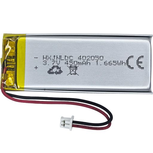 DC 3.7V 450MAH 402050充電可能リチウムポリマー電池はDIY 3.7-5 V電子製品に適しており、2線電池とLEDランプを内蔵している