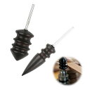 ADOFUN電動コバ磨き 黒檀製 檀木研磨ヘッド 【2個セット】レザーエッジャー 光沢、革細工の道具 革磨き道具 初心者に適しています