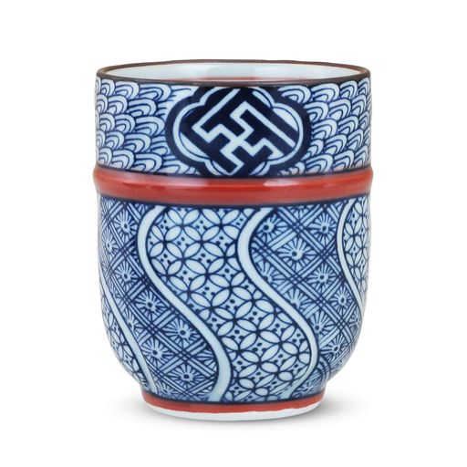 シートゥーシー ジャパン(Ctoc Japan) 湯呑み 赤 Φ6.7x8.4cm コップ 湯呑 波佐見焼 京地紋 小 963592