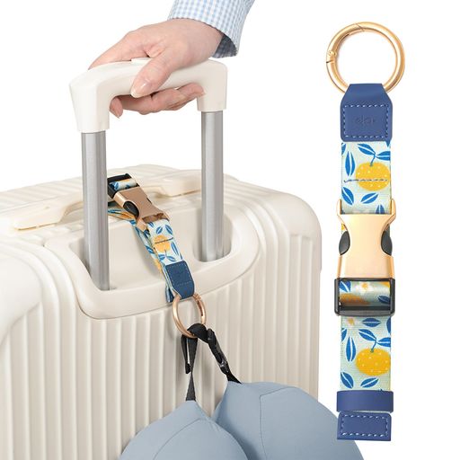 ekax荷物ストラップジャケットホルダーワンタッチベルトポタブル留めベルトトラベルアクセサリー旅行用両手解放調節可能スーツケースキャリーバッグナイロン製(梨)