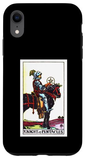 コインまたはペンタクルの騎士ヴィンテージタロットライダーウェイトデッキスマホケースIPHONEXR用 コインまたはペンタクルの騎士ヴィンテージタロットライダーウェイトデッキスマホケースIPHONEXR用